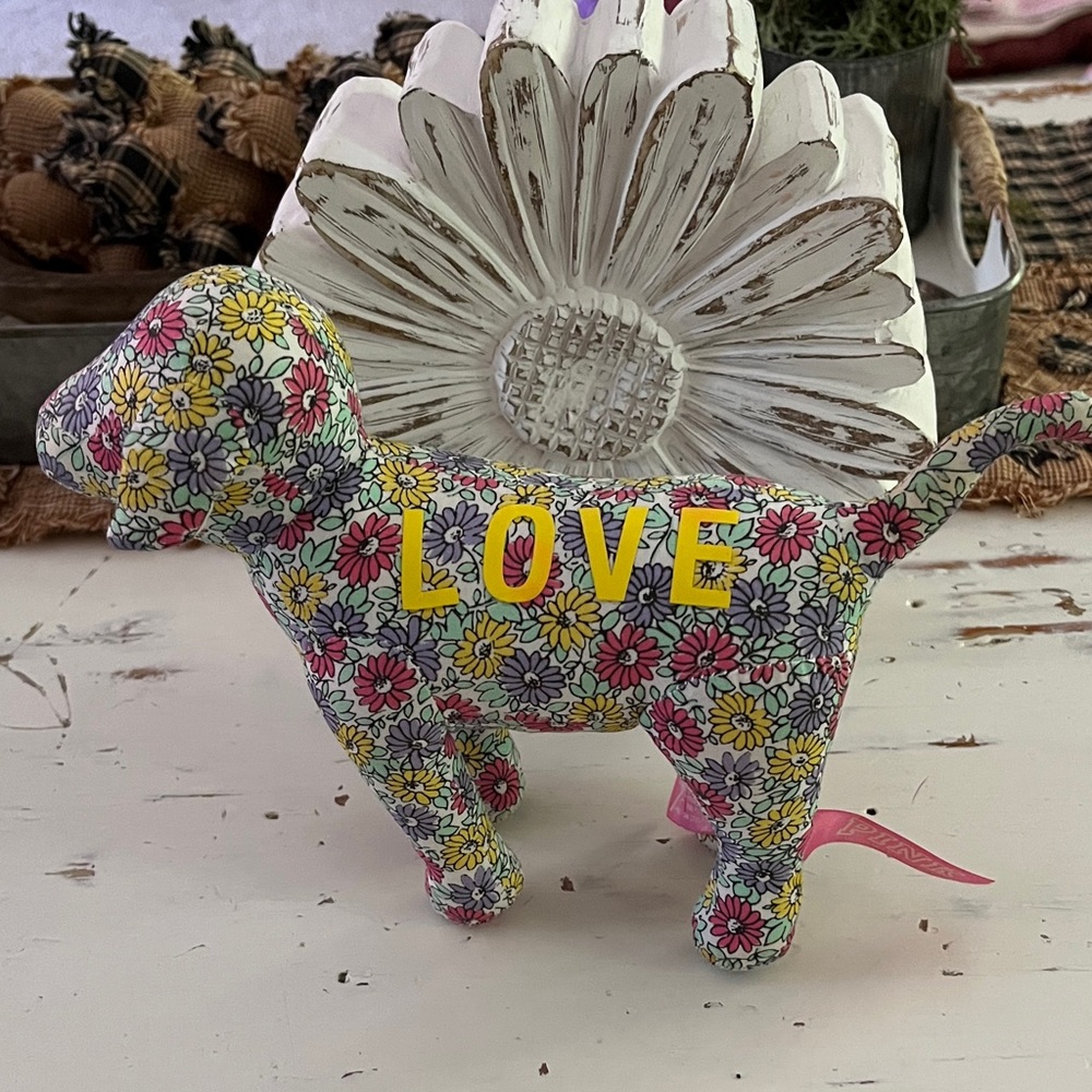 Victoria's Secret Floral Dog Figurine - Multicolor